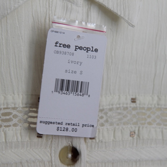 NWT Free People Summer Stars Button down Small - Picture 8 of 8
